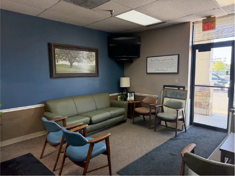 Waiting room at Kaw Valley Family Dental 